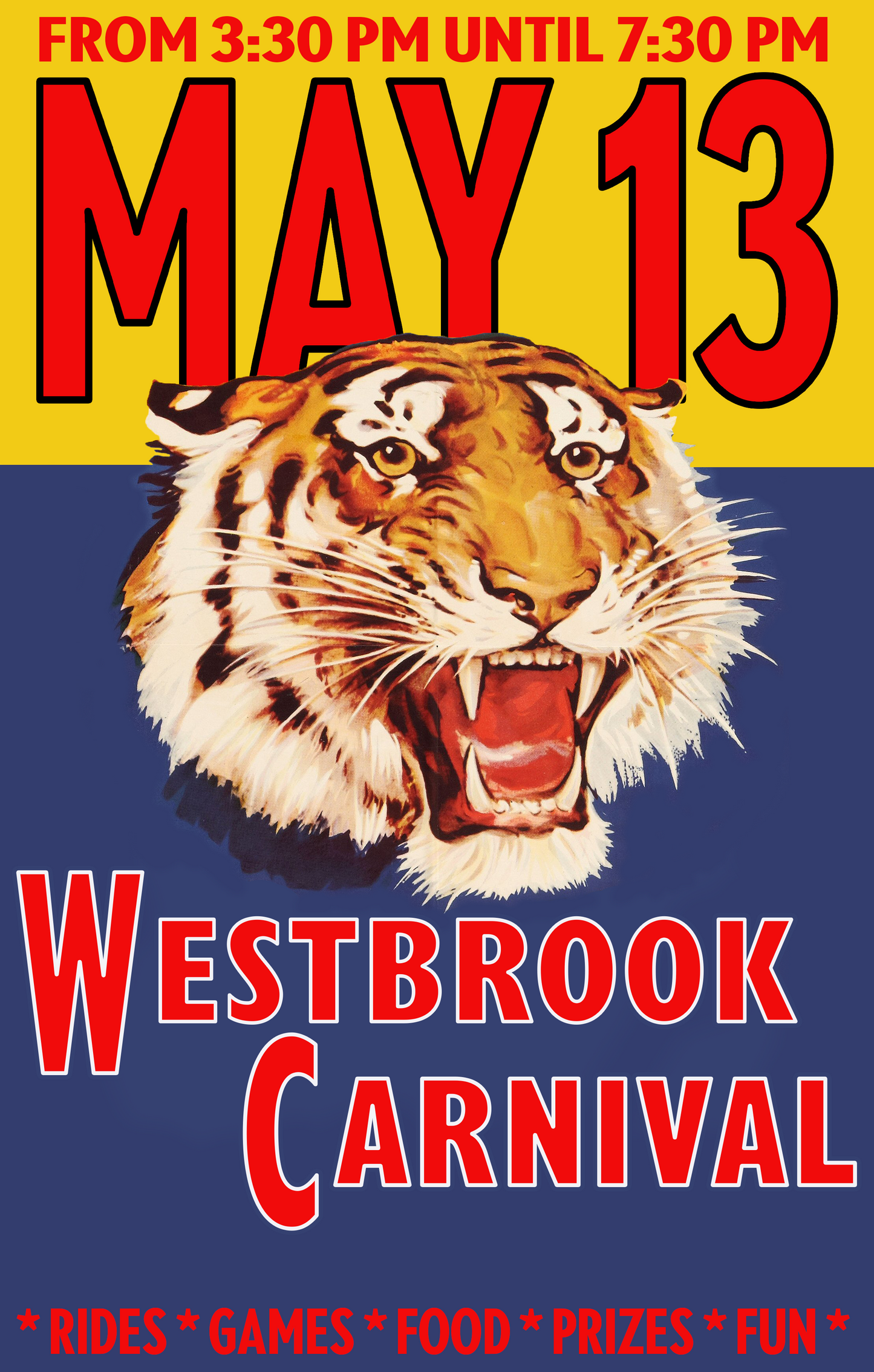 2022 Westbrook Carnival Poster - Tiger